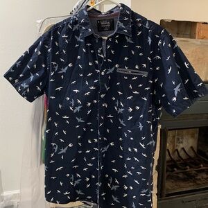 Men’s Navy Buttondown - Large